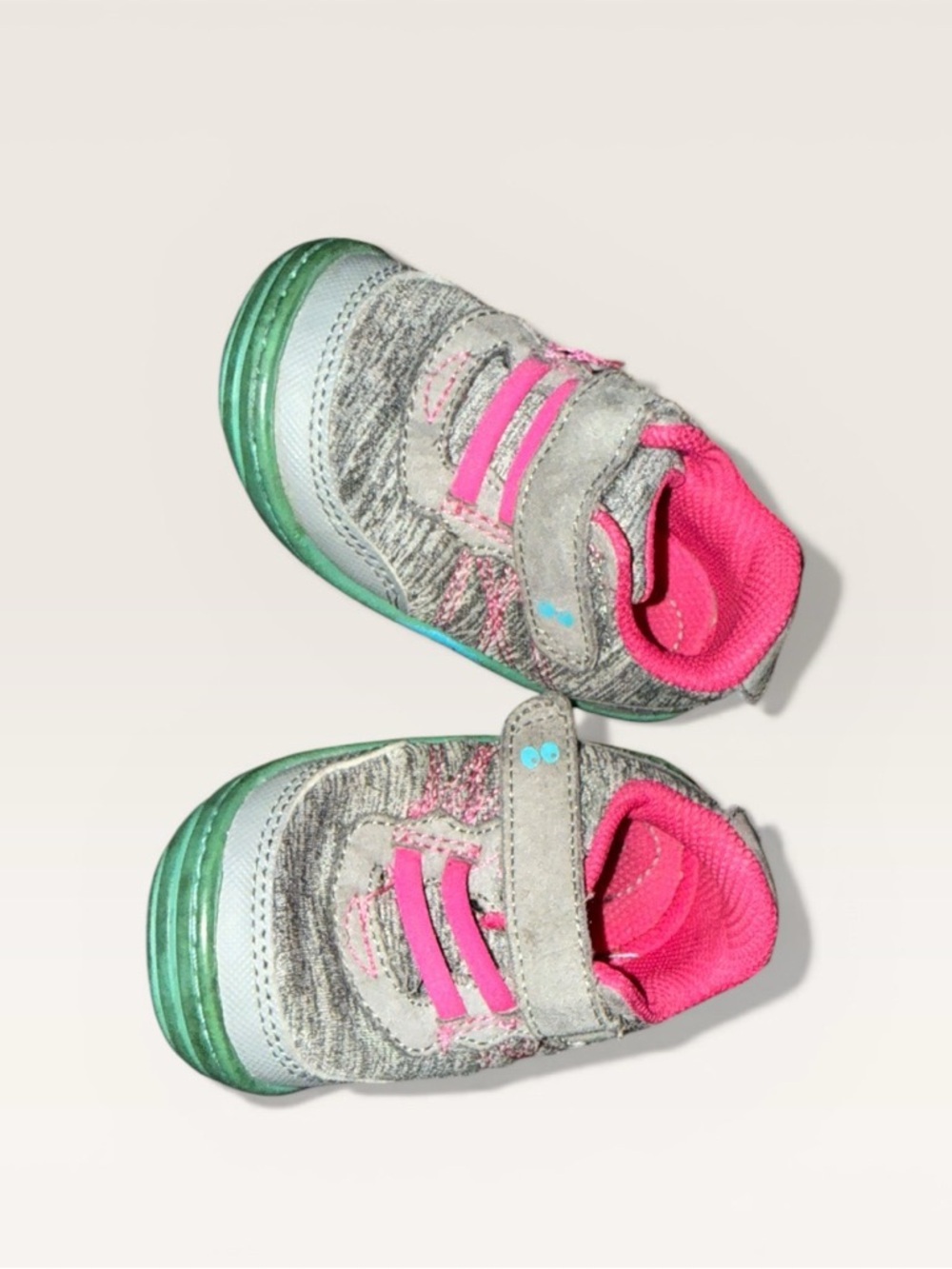 Kids Grey and Pink Athletic Sneakers - Lightweight Support